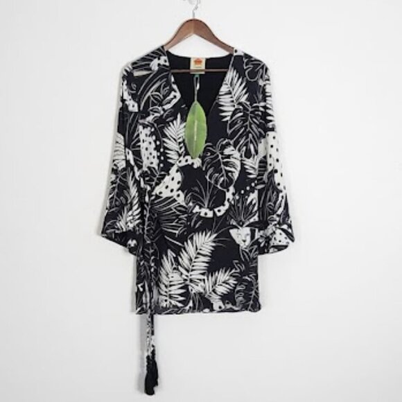 Farm Rio Wrap Dress "Onca de Bolinha" Size Small - Picture 1 of 9